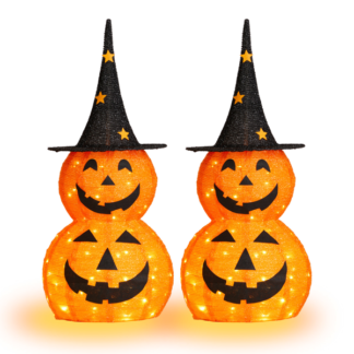 Collapsible Halloween Pumpkin Decor with 150 LED Lights