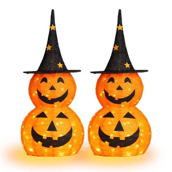 Collapsible Halloween Pumpkin Decor with 150 LED Lights
