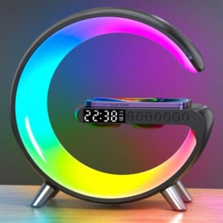 G-Shape Smart LED Lamp — Bluetooth Speaker & Wireless Charger