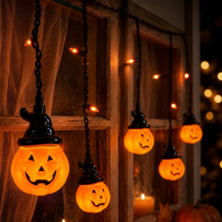 Halloween Pumpkin LED String Lights, 25 LEDs